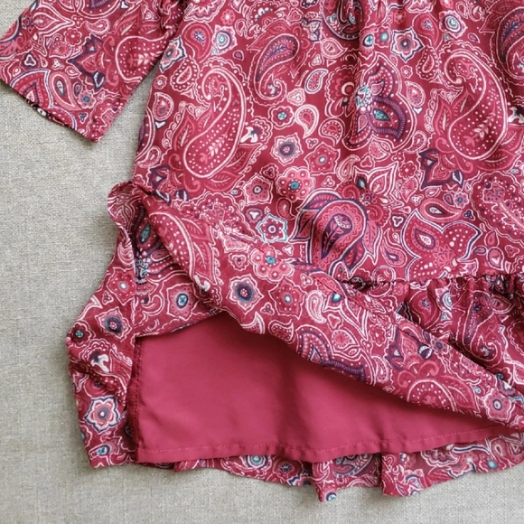 3T Toddler Dress Paisley Print with Ruffle Hem - Picture 3 of 8